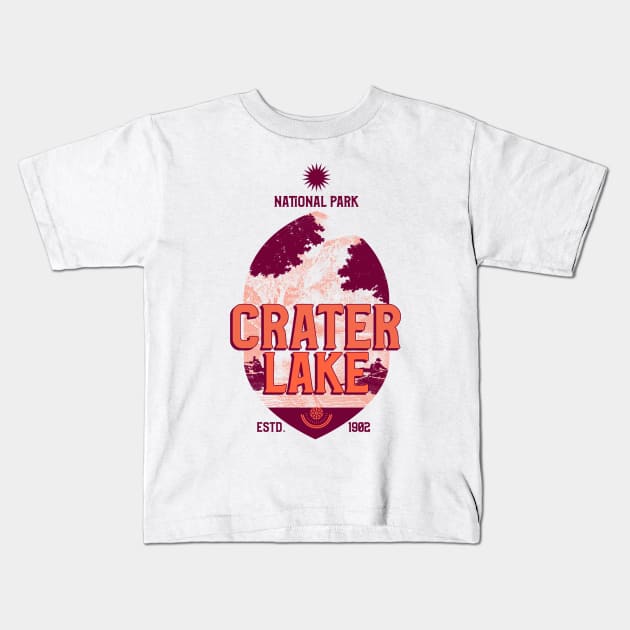 crater lake Kids T-Shirt by Tip Top Tee's